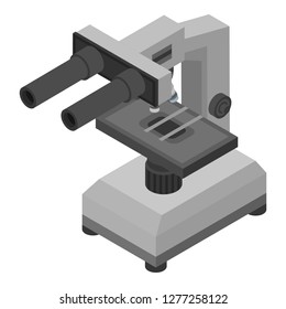 Laboratory microscope icon. Isometric of laboratory microscope vector icon for web design isolated on white background