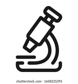 Laboratory microscope icon. Line style