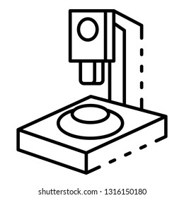 Laboratory microscope icon. Outline laboratory microscope vector icon for web design isolated on white background