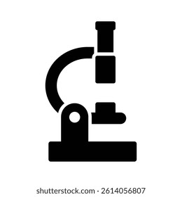 Laboratory microscope icon representing research, science, and medical diagnostics