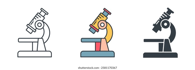 laboratory microscope icon symbol vector illustration isolated on white background