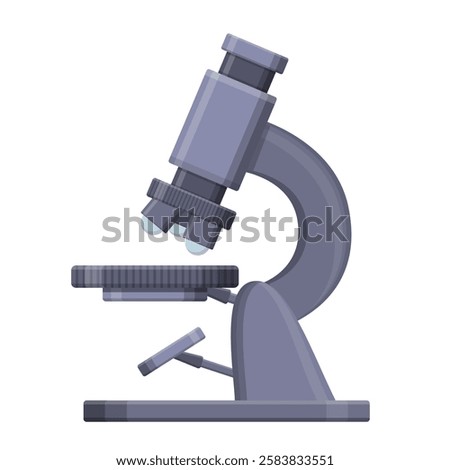 Laboratory Microscope Illustration for Scientific Research and Analysis