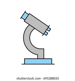 laboratory microscope isolated icon