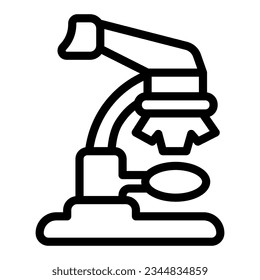 Laboratory microscope line icon, equipment concept, lab, medical microscope vector sign on white background, outline style icon mobile concept web design. Vector graphics.
