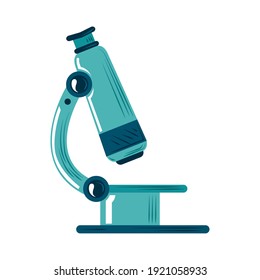 laboratory microscope science icon flat design vector illustration