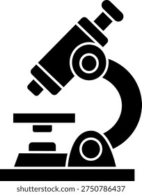 Laboratory microscope tool glyph icon