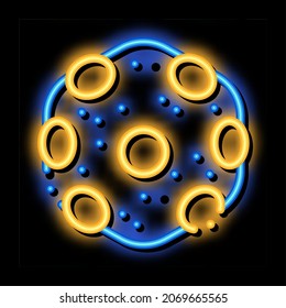 Laboratory Microscopic Bacterium neon light sign vector. Glowing bright icon transparent symbol illustration