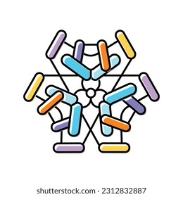 laboratory molecular structure color icon vector. laboratory molecular structure sign. isolated symbol illustration