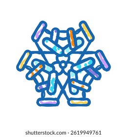 laboratory molecular structure doodle icon sketch vector. laboratory molecular structure sign. isolated symbol illustration