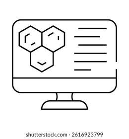 laboratory molecular structure line icon vector. laboratory molecular structure sign. isolated contour symbol black illustration