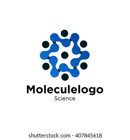 Laboratory molecule science technology logo