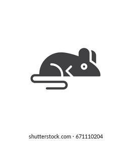 Laboratory mouse icon vector, filled flat sign, solid pictogram isolated on white. Rat symbol, logo illustration. Pixel perfect graphics