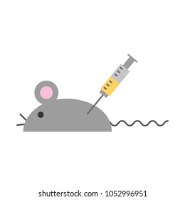 Laboratory mouse with injection