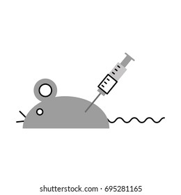Laboratory mouse with injection