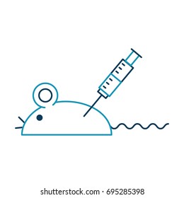 Laboratory mouse with injection