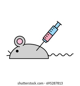 Laboratory mouse with injection