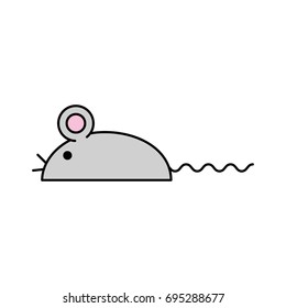 Laboratory mouse isolated icon