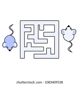 Laboratory mouses in labyrinths