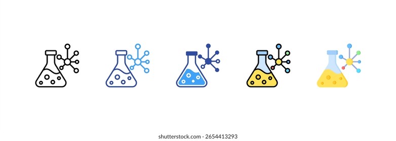 Conjunto de Ícones de Vários Estilos de Laboratório