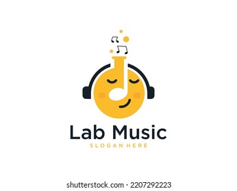 Laboratory Music Mascot Logo Design	
