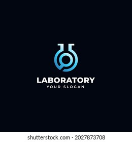 Plantilla de logotipo del laboratorio de laboratorio de Naturaleza adecuada para la empresa científica