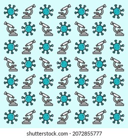 laboratory observation simple vector pattern background, virus, bacteria