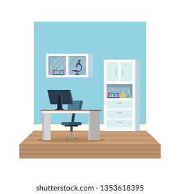 laboratory office workplace scene