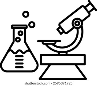 Laboratory Outline icon vector illustration
