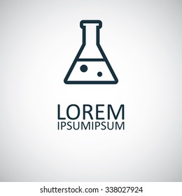 laboratory outline, thin, flat, digital icon for web and mobile