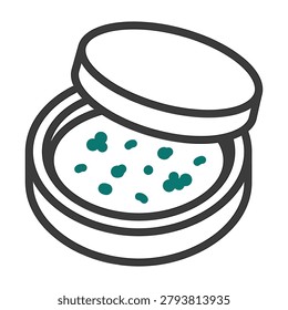Laboratory petri dish with samples icon petridish laboratory microbiology bacteria experiment research scientific analysis healthcare