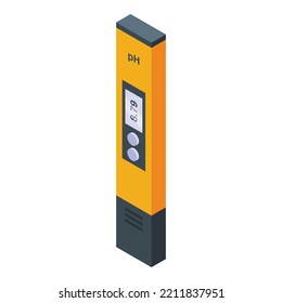 Laboratory Ph Meter Icon Isometric Vector. Water Test. Control Kit