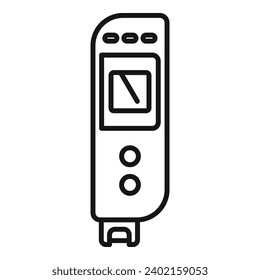 Laboratory ph meter icon outline vector. Soil measure kit. Experiment liquid