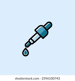 A laboratory pipette releasing a single droplet of liquid, symbolizing precision and scientific accuracy