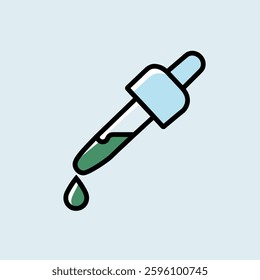 A laboratory pipette releasing a single droplet of liquid, symbolizing precision and scientific accuracy