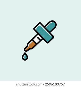 A laboratory pipette releasing a single droplet of liquid, symbolizing precision and scientific accuracy