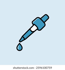 A laboratory pipette releasing a single droplet of liquid, symbolizing precision and scientific accuracy