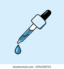 A laboratory pipette releasing a single droplet of liquid, symbolizing precision and scientific accuracy