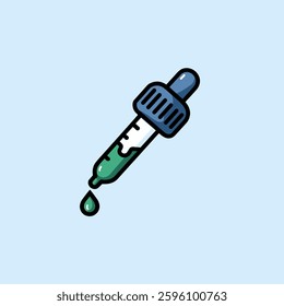 A laboratory pipette releasing a single droplet of liquid, symbolizing precision and scientific accuracy