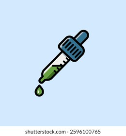 A laboratory pipette releasing a single droplet of liquid, symbolizing precision and scientific accuracy