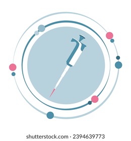 Laboratory pipette vector illustration graphic icon symbol