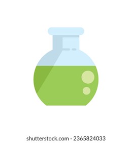 Laboratory pot icon flat vector. Gmo dna. Science gene isolated