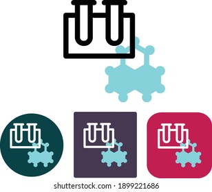 Laboratory Practical Icon with different colors