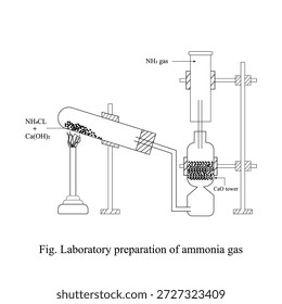 Preparación de gas de amoníaco en laboratorio