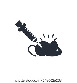 laboratory rat icon. vector.Editable stroke.linear style sign for use web design,logo.Symbol illustration.