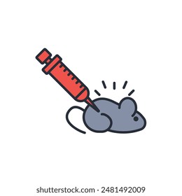 laboratory rat icon. vector.Editable stroke.linear style sign for use web design,logo.Symbol illustration.