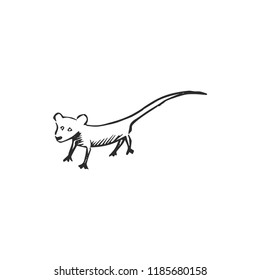  laboratory rat isolated on white background, vector illustration