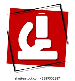 laboratory red banner in frame. Vector illustration.