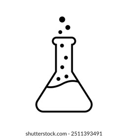 Ícone de pesquisa de laboratório, ícone de teste químico linha Gráficos vetoriais. ícone de elemento. frasco - ícone de laboratório