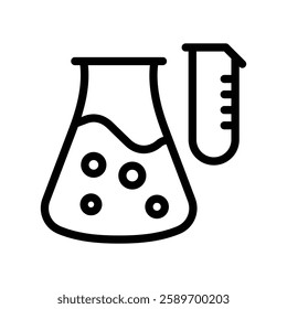 Laboratory research icon, Line Vector graphics