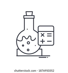 Laboratory research icon, linear isolated illustration, thin line vector, web design sign, outline concept symbol with editable stroke on white background.